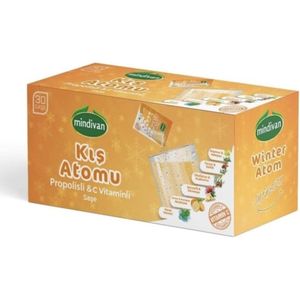 Mindivan Atom Winter Thee 30 Zakjes 180g - Kiş Atomu çayi | Met Vitamine C & Propolis | 30 Sachets