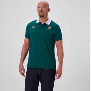 Canterbury Heren Rugby Polo IRFU 150 Jaar – Officieel Rugbyshirt – Donkergroen – Maat M