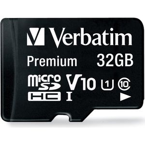 32 GB microSDHC geheugenkaart - Klasse 10 met snelheden tot 90 MB/s, inclusief adapter