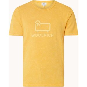 Woolrich Marco T-shirt met logoprint - Geel - Maat S