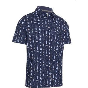 Callaway Heren Golfpolo Essentials Print In Peacoat