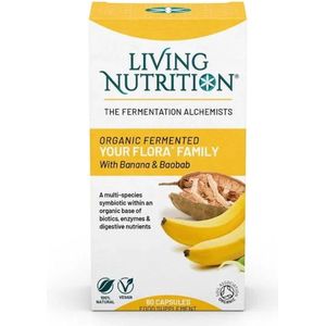 Living Nutrition Family Gefermenteerde Baobab Banaan Your Flora BIO 60 Capsules