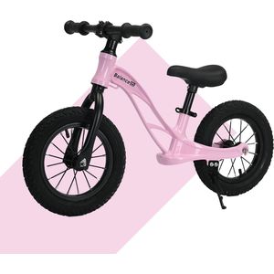 Loopfiets - Balance Bike Sport - loopfiets vanaf 2 jaar - met zijstandaard - 12 inch luchtbanden - extra licht magnesium frame - makkelijk verstelbare zadelpen -