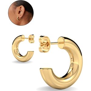 Semyco® Oorringen Doublé 14 Karaat Goud - Oorbellen Dames Goudkleurig - Moederdag - Cadeau Voor Vrouw - Statement Oorstekers 20 mm - Stellar