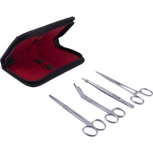 Mast Medical - Verpleegkundeset - Zwart - Scharenset Verpleegkundige - Kocher Schaar - Verbandschaar - Chirurgische Schaar - Pincet