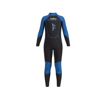Bovista Wetsuit Kinderen - Swimsuit - Shorty - Surfpak - Duikpak - Lange Mouw - Zwemsuit - Blauw - 2y