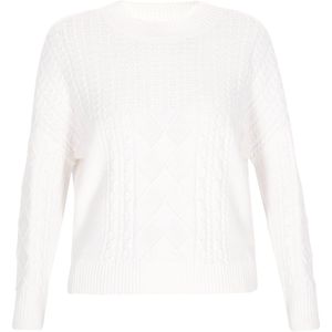 Usha - WHITE LABEL - Trui - Offwhite - Effen - Lange Mouwen