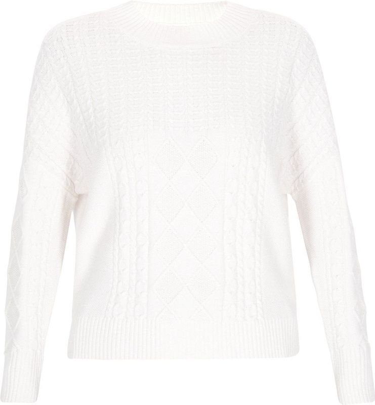 Usha - WHITE LABEL - Trui - Offwhite - Effen - Lange Mouwen