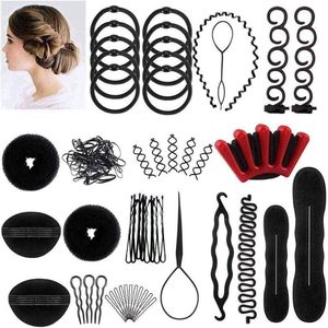 Green Glow - Haar spoel set met Kapsel Accessoires en Vlechten Tool voor Haarstyling