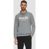 s.Oliver - Sweatshirt - Grijs - Opstaande Kraag - Print op de Voorkant