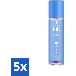 5 x Taft - Ultra 4 - Fixing Gellax - Ultieme controle - 200 ml - Haarspray - Gellac Spray - Fixatie - Haartype - Haardos