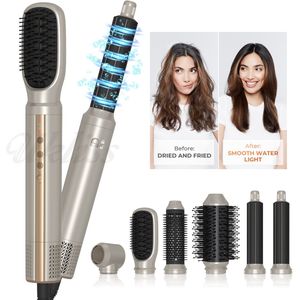 UKLISS - 6-in-1 Airstyler - Föhnborstel - Multistyler - Haarstyler met Roterende Kabel