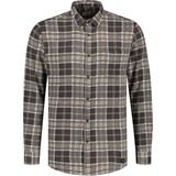 Dstrezzed - Chenille Overhemd Ruiten Grijs - Heren - Maat L - Regular-fit
