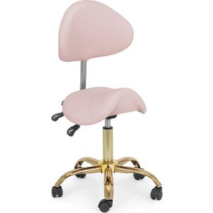 physa - Zadelstoel - Zachtroze/Goud - 55 - 69 cm - 150 kg