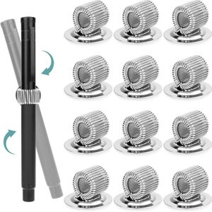 Zelfklevende Pennenhouder van Mangaanstaal - Verstelbare Veerlus voor Koelkast, Whiteboard en Bullet Boardkaart (6 Stuks) .