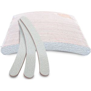 300x Nagelvijl Banaan Zebra 100/180 - Professioneel Manicure Accessoire