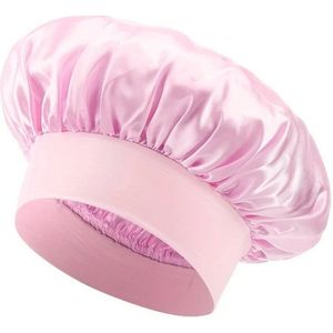 Bovista Zijden Slaapmuts - Satijnen Nachtmuts - Silk Bonnet - Sleep Cap - Haarverzorging - Satin - Verstelbaar - Voor Zacht & Stralend Haar - Roze