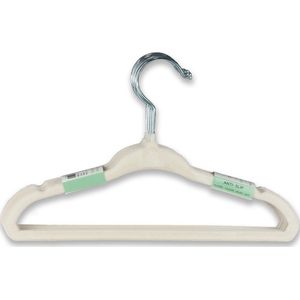Puck Kledinghanger Velours Ecru (6 stuks)