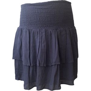 RIPE GESMOKTE TAILLE ROK Mini Washed Indigo maat S