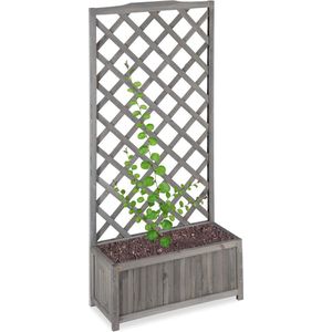 DailySupplies® Luxe Klimrek Planten - Plantensteunen voor Klimplanten - Wandrek voor Buiten - Hout - Nature - 70x150cm - Grijs