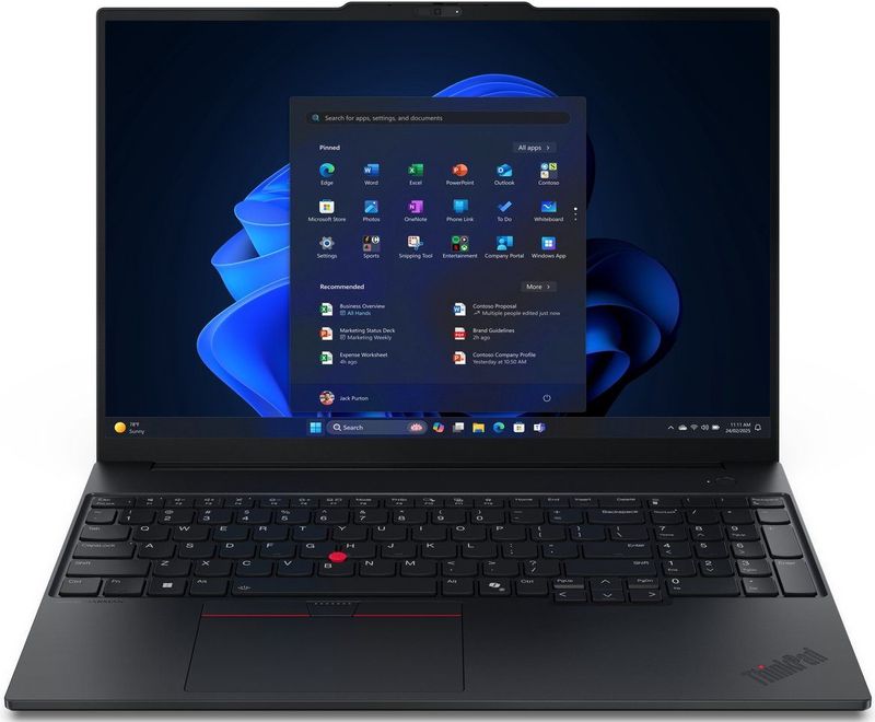 Lenovo - ThinkPad E16 Gen 3 - Laptop - Zwart - 16 inch - AMD Ryzen 7 - 32 GB DDR5 - 1 TB SSD - Wi-Fi 6E - Windows 11 Pro