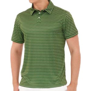 Func Factory mannen Polo Zig Zag groen maat XXL