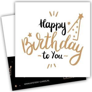 Mystery Card Happy Birthday - Kaart met geheime online (video)boodschap