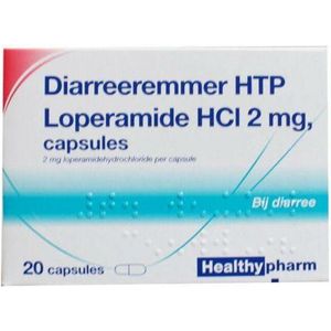 Healthypharm Diarreeremmer HTP Loperamide HCl 2mg - 2 x 20 capsules