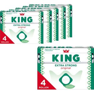 6 x 4-pack King Pepermunt X-Strong á 44 gram per rol - Voordeelverpakking Snoepgoed