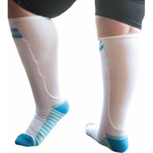 XpandaSport - Sportsokken - Wit - Met Mesh Panel - Hoogte 41 cm
