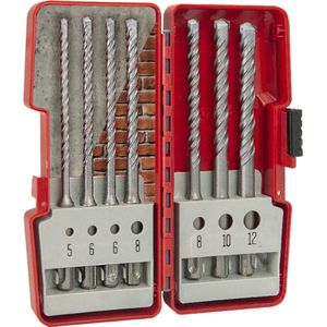 SKIL 7-Delige SDS Plus Borensets Voor Boormachine - Borenset - Boorset - Betonboren - Steenborenset - Diameter 5mm tot 12mm - Skil 2610S01157