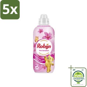 5 x Robijn – Wasverzachter – Pink Sensation – 780 ml - Grootverpakking - Wasverzachter - Wasgeur - Frisheid - Textielgevoel - Kleding Verzorgen