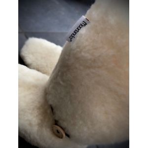 Moorlander schapenwollen hoge laars sloffen | Wit 44