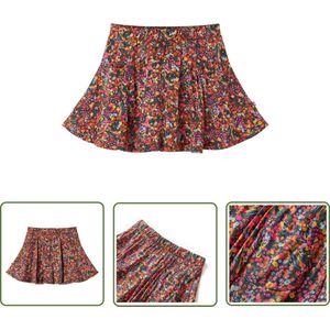 vidaXL Meisje - Kinderrokje - Kinderrokje 116 meerkleurig - Jurk - Bloempatroon - Kindermode