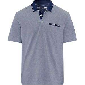 Brax - Polo - Blauw - Korte Mouw - Gemêleerd