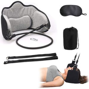 Draagbare Hangmat voor Nek en Schouders - Cervicale Tractie Massage met Oogmasker - Ultieme Ontspanning en Pijnverlichting
