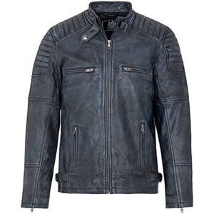 Heren leren bikerjas van echt leer - Zacht en duurzaam