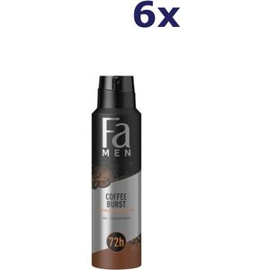 6x Fa Deospray Men – Coffee Burst 150 ml
