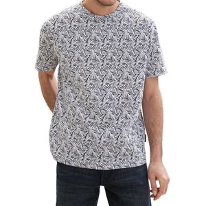 Tom Tailor T-shirt T Shirt Met Print 1041792xx10 35602 Mannen Maat - XL