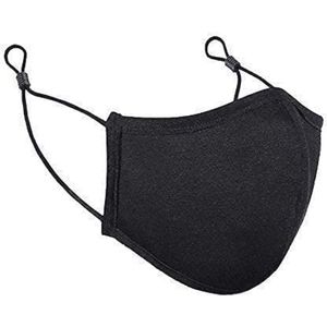 Herbruikbaar en wasbaar 3-laags katoen beschermend masker met verstelbare elastische band
