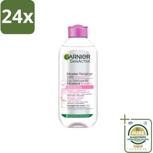 Garnier - SkinActive - Micellair Reinigingswater - Gevoelige Huid - Milde Reiniging & Make-Up Remover - 400 ml - Voordeelverpakking - 24 stuks - Gevoelige huid - Make-up remover