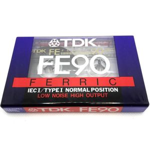 Audio Cassette Tape TDK FE 90 FERRIC normaal Position type I - Uiterst geschikt voor alle opnamedoeleinden / Sealed Blanco Cassettebandje / Cassettedeck
