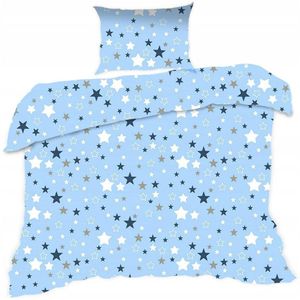 Kinderbeddengoed 100x135 cm met kussenlus 40x60 cm - Blauwe Sterren