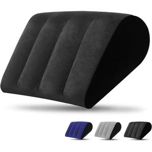 Beenverhoging Kussens voor Pijnverlichting Diepe Slaap - Lichaamskussen Kniekussen Lumbale Ondersteuning voor Rugslaper Snel opblazen Deflatie (zwart)