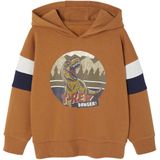 Sweater met Capuchon - Pecannoot - Jongen - Geplaatste Print