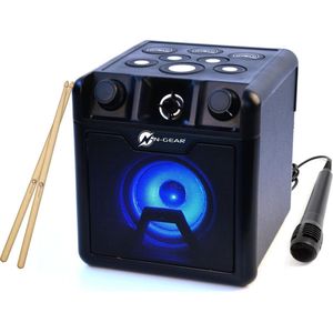 N-GEAR Drum Block 420 - Karaoke Set - Draagbare Bluetooth Party Speaker - Drumpads - Drumsticks