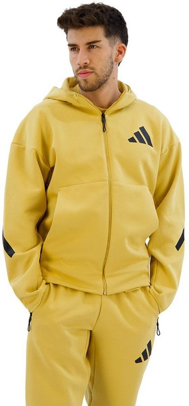 adidas - Trainingsjack - Zwart - Drielaagse Stof - Capuchon