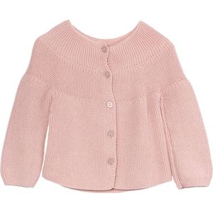 Minora Baby Gebreid Vest - Baby kleding jongens en meisjes- Hoogwaardige Baby vest- Kraamcadeau - Babyshower, Newborn-Roze 18 Maanden- Sinterklaas