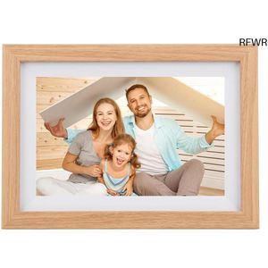 RFWR® Digitale Fotolijst 10 Inch WiFi Touchscreen met IPS Breedbeeld Scherm