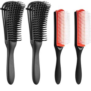 4 STKS Ontwarren Octopus Borstel en Kussen - 9 Rij Nylon Varkenshaar Haardroger Styling Borstel